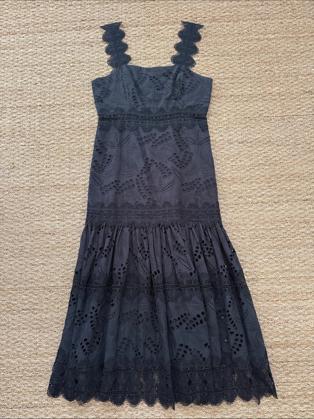 Waimari large black eyelet dress